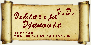 Viktorija Đunović vizit kartica